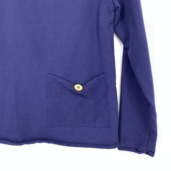 Escape By Habitat Clothes Pullover Sweatshirt Womens Size XS Blue Rolled Neck - Picture 4 of 6